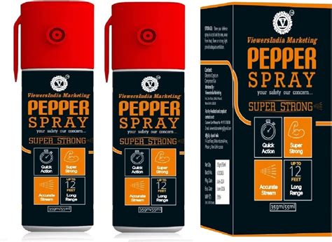 Knockout Pepper Spray for Self Defence-Small Pocket Size-55ML : Amazon ...