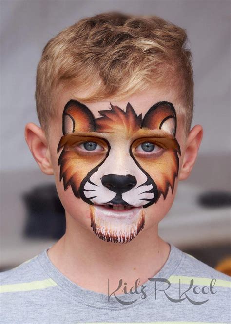 #facepaintingideasforadults | Lion face paint, Face painting easy, Face ...