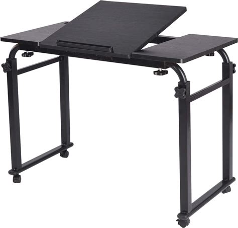Amazon.com: KOMOREBI Overbed Table with Wheels Laptop Desk Cart Table ...