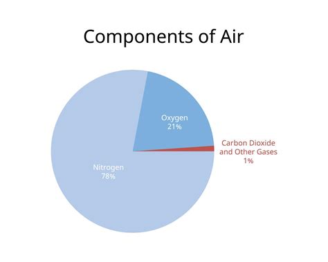 Components of Air with Oxygen, Nitrogen and other gases 12623982 Vector ...