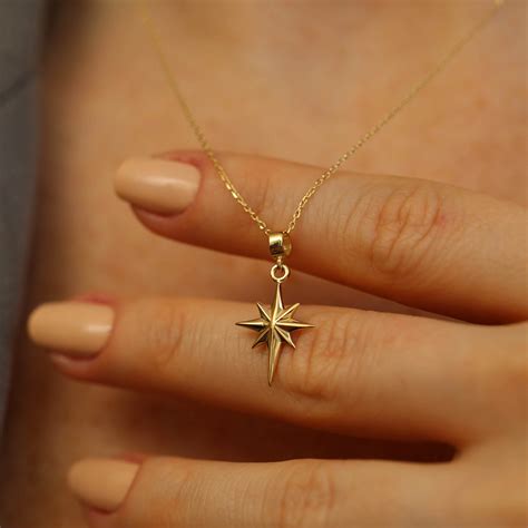 Pole Star Yellow Gold Necklace
