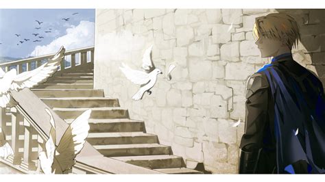 Download wallpaper the sky, birds, castle, ladder, male, Fire Emblem ...