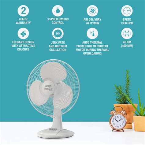 USHA Maxx Air Ultra with 1 Year Warranty 400 mm Table Fan Price in ...