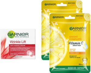 GARNIER Bright Complete Vitamin C Brightning Mask 2 PCS + Anti Ageing ...