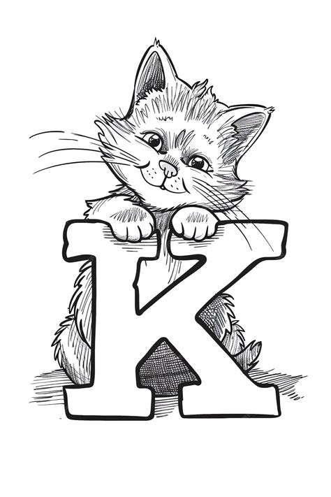 Premium Photo | A drawing of a letter k is drawn on a white background
