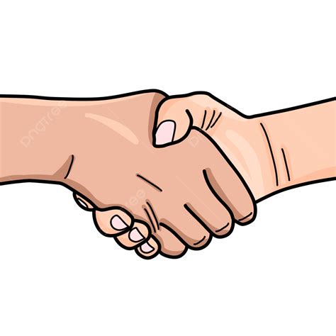 Shake Hand Cartoon Illustration, Hand, Shake Hands, Hand Shake PNG ...