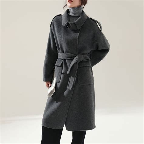 100% Wool Coatwomen Warm Wool Coatfunky Wool Coat Slim Wool - Etsy