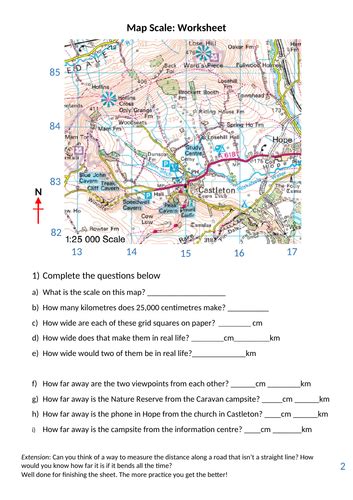 Image result for Measuring Distance On a Map Worksheet