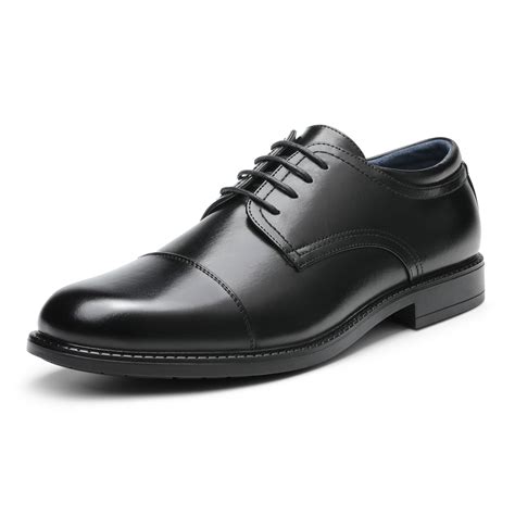 Bruno Marc Men's Classic Oxford Lace Up Dress Shoes, Comfortable Latex ...