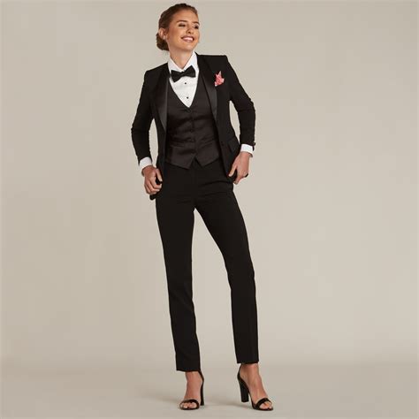 Black Slim Fit Tuxedo Pants for Women – Little Black Tux