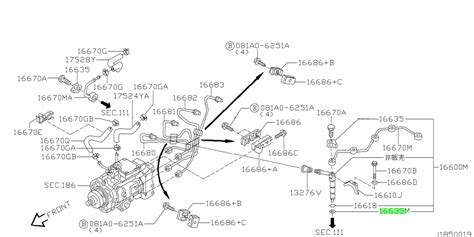 Genuine Nissan 16626-54T00 (1662654T00) GASKET, NOZZLE - Amayama