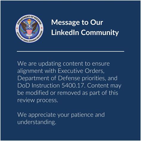 In accordance with Department of Defense (DoD) Instruction 5400.17 and ...