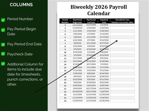 2026 Payroll Calendar Biweekly - Free Printable Templates