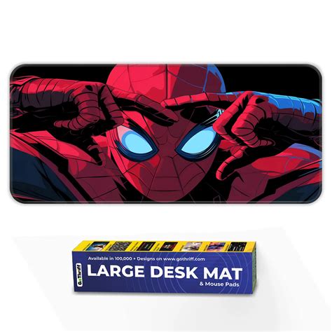 Spider-Man Close-Up Neon Eyes – Modern Hero Gaming Surface Deskmat ...