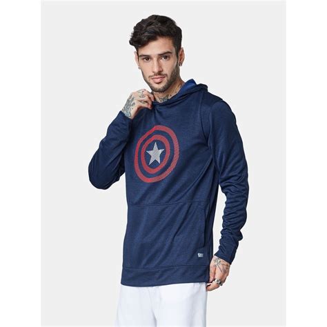 Buy The Souled Store Marvel Captain America All Weather Hoodies for Men ...
