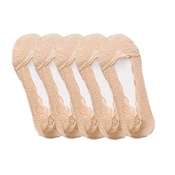 MIGO BABY Little Girls/Women No Show Low Cut Lace Flats Non Skid Boat ...