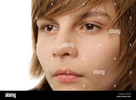 Face of the 13-year-old boy, close up Stock Photo - Alamy