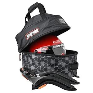 Simpson Racing 23405 Helmet and FHR Combo Bag 2020 Black/Gray : Amazon ...