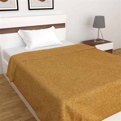 Buy Harbour Melange Brown Solid Double Blanket - 150x200cm from Home ...
