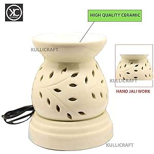 KC KULLICRAFT Ceramic Electric Aroma Diffuser Burner with 10 ML Lemon ...