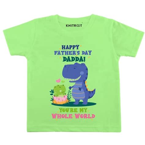 Buy KNITROOT Father's Day Special Unisex Kids Tshirt Half Sleeve Cotton ...