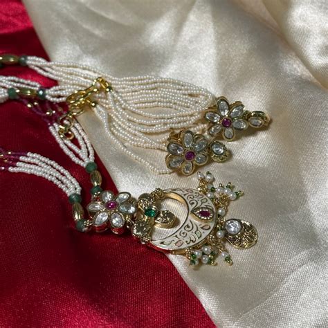 The Chand-Bali Meenakari Pearl Set – Kanak