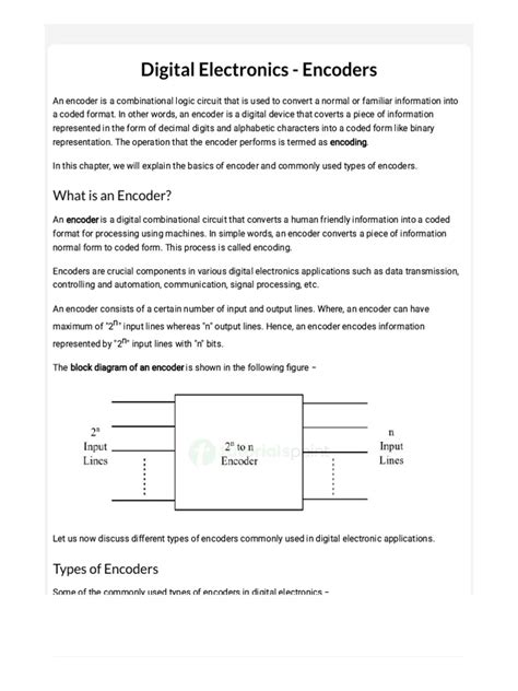 Digital Electronics Tutorial On Encoders 的图像结果