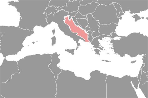 Adriatic Sea on the world map. Vector illustration. 20245018 Vector Art ...