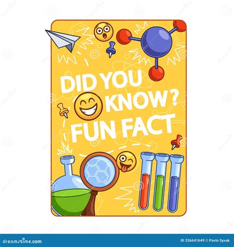 Bright and Engaging Educational Poster Featuring a Did You Know Fun Fact Quote with Chemistry ...
