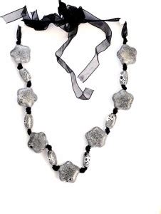 Gempro Genuine Porcelain Ribbon Necklace Stone Necklace Price in India ...