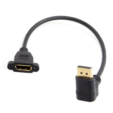 DisplayPort Display Port Male to Female 90 Degree Up Down Angled ...