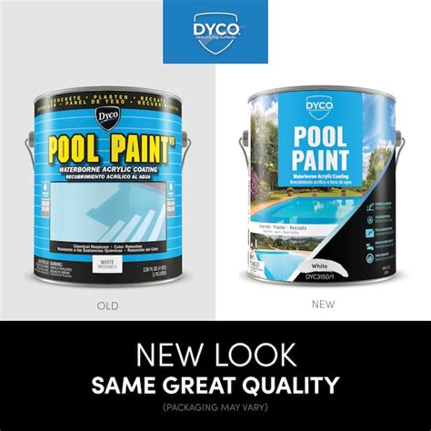 Dyco Paints White Pool Paint Semi-gloss White Acrylic Waterproof Pool ...