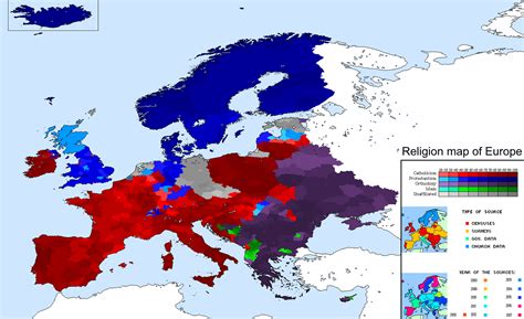 Religion Map of Europe 的图像结果