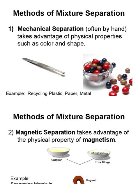 A Comprehensive Overview of Common Methods for Separating Mixtures Through Physical Properties ...