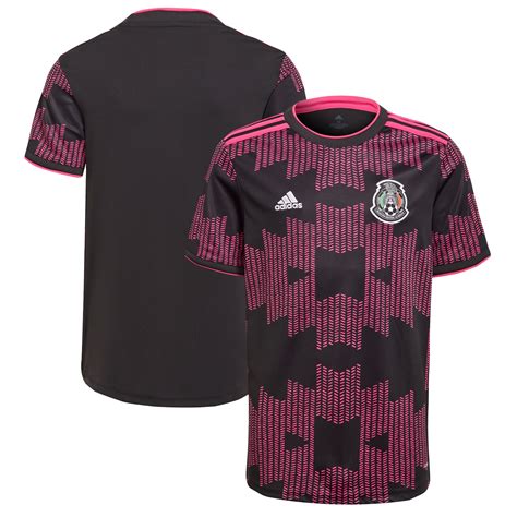 Men's adidas Black Mexico National Team 2021 Rosa Mexicano Replica Jersey