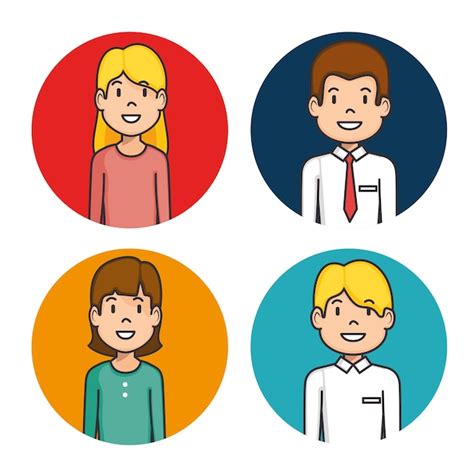 Business people icons set | Premium Vector