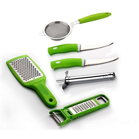 Buy Vr Stainless Steel & Plastic Multipurpose Kitchen Set, M, Green, 6 ...