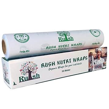 Rush Premium 50 Mtr Nutri Wrap Food Wrapping Paper with Sealing Sticker ...