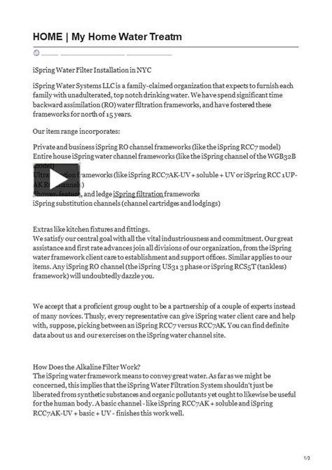 Image result for iSpring Water Filter Installation