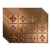 Fasade Fleur-de-Lis 18.25-in x 24.25-in Oil-Rubbed Bronze Backsplash ...