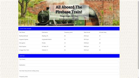 JavaScript Train Schedule Visualisation 的图像结果