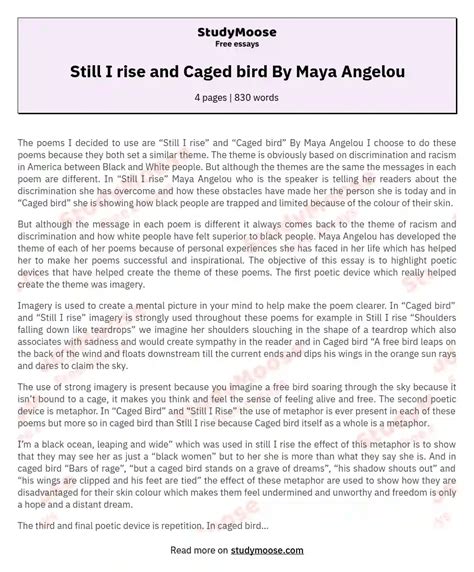 What Is The Main Theme Of Caged Bird By Maya Angelou