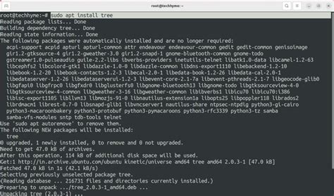 Ubuntu Tree Command 的图像结果