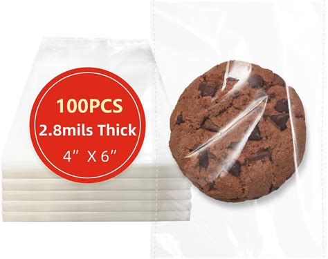 Amazon.com: Tevado 300 PCS Clear Cellophane Cookies Bags Self Sealing ...