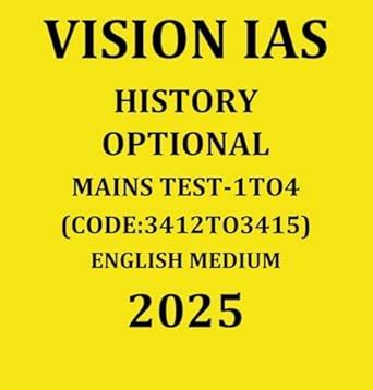 Buy Vision IAS History Optional Mains Test Series 1-4, English Medium ...