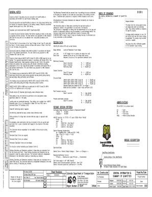 Fillable Online general notes b-100-1 - Colorado Department of ...