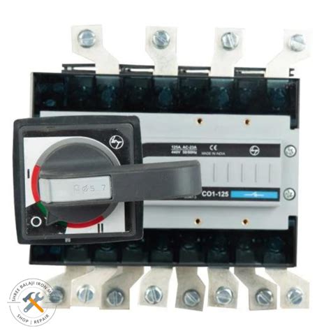 L&T C-Line Manual Changeover Switch 125A 4 Pole Open Execution Extended ...
