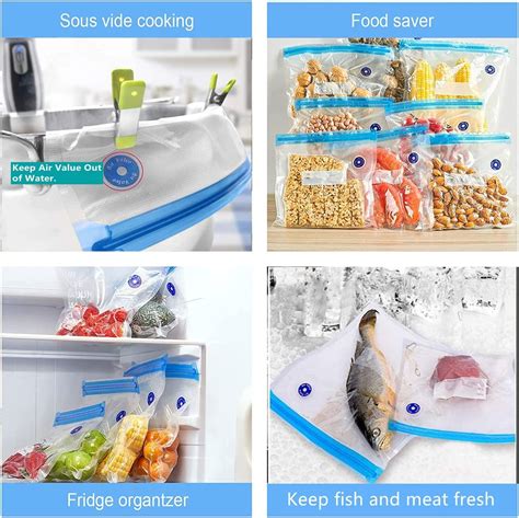 Reusable Vacuum Seal Bags Sealer Food Saver Storage Bags | eBay