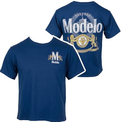 Modelo Logo Front Back Crew Royal Blue Colorway T-Shirt | Brew-Shirts.com