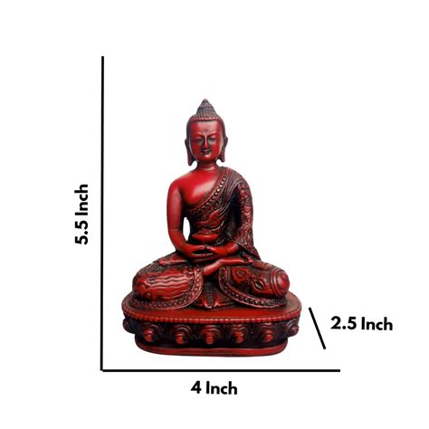 Brass Kalpavriksha Tree & Resin Maroon Red Buddha Combo – The Advitya